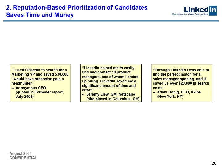 LinkedIn Series B Pitch Deck to Greylock: Slide 26